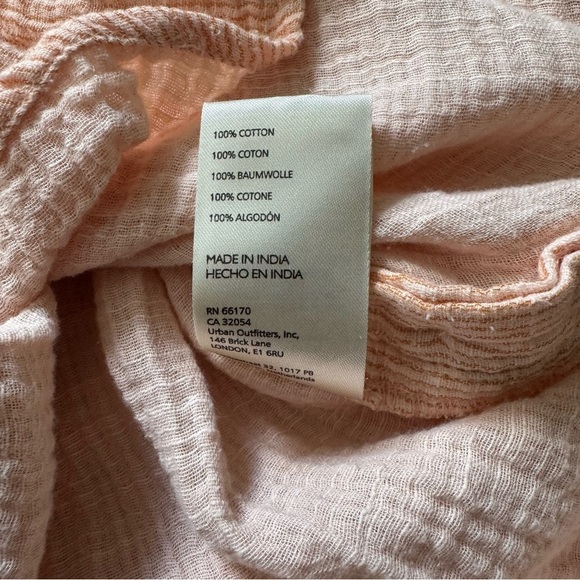 Anthropologie Peach Button-Up Popover Shirt Women's Top Size M - Picture 11 of 11